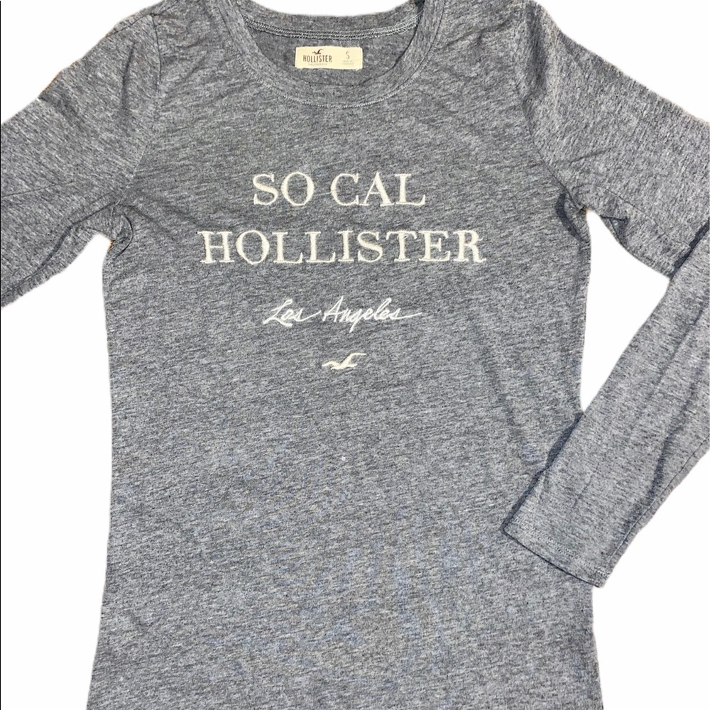 Hollister grey long sleeved top size small